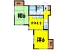 ドエル新宿（鴻巣市新宿） 2DKの間取り