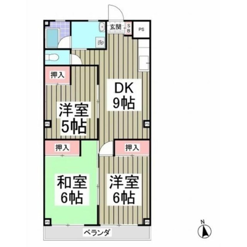 間取図 スカイハイツ万吉