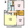 タウンスクエア（深谷市原郷） 2LDKの間取り