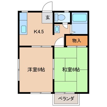 間取図 辻コーポ　A/B（熊谷市肥塚）