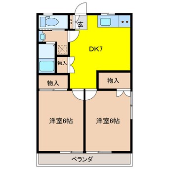 間取図 ドリームハイツ（熊谷市曙町）