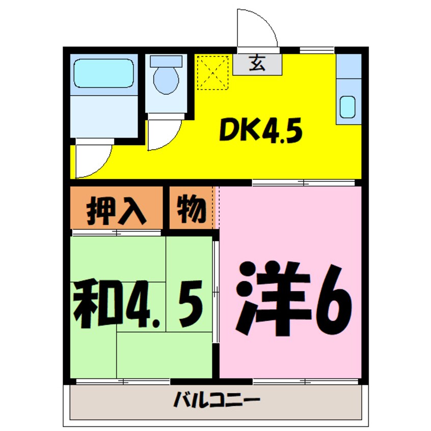 間取図 コーポレス芙蓉（行田市持田）