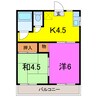 コーポレス芙蓉（行田市持田） 2Kの間取り