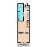ガーデンコート(熊谷市中西) 1Rの間取り