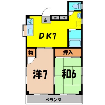 間取図 筑波ハイツ（熊谷市銀座）