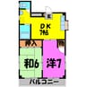筑波ハイツ（熊谷市銀座） 2DKの間取り