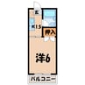 ＫハイツⅡ（熊谷市末広） 1Kの間取り
