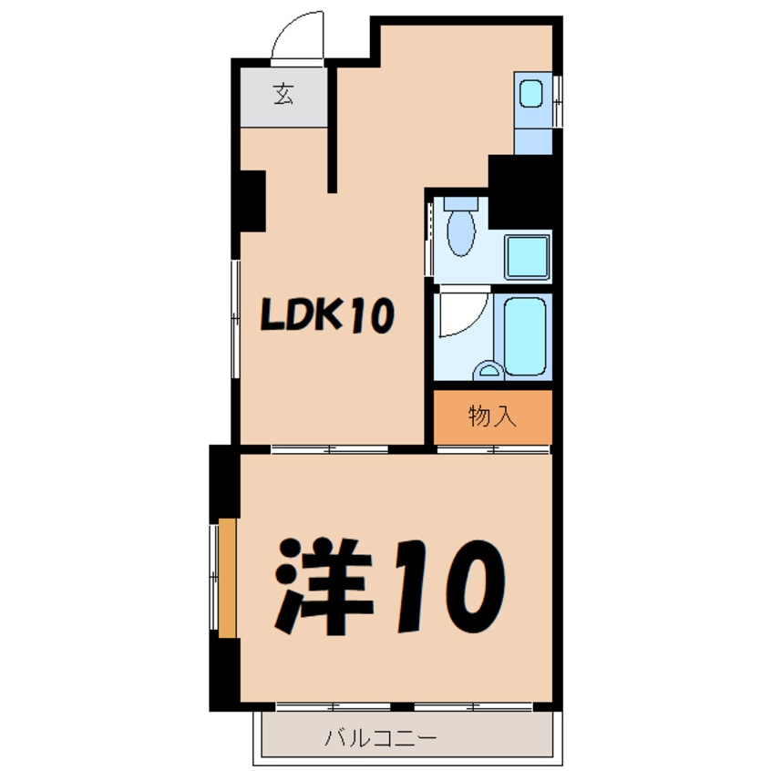 間取図 宮町第二ﾋﾞﾙ（熊谷市宮町）