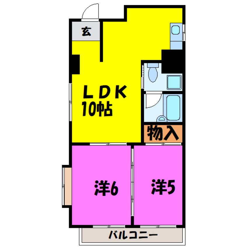 間取図 宮町第二ﾋﾞﾙ（熊谷市宮町）