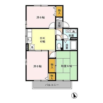 間取図 スマイルコート３番館（熊谷市末広）