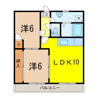 間取図 シャトレ山の手（深谷市上野台）