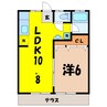 シャトレ上柴（深谷市上柴町西） 1LDKの間取り