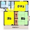 エスポワール　【深谷市原郷】 2DKの間取り