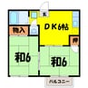 黒沢コーポ（深谷市東方町） 2DKの間取り