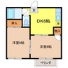 黒沢コーポ（深谷市東方町） 2DKの間取り