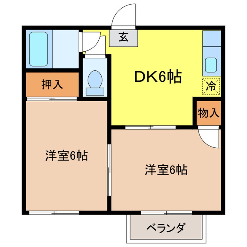 間取図 黒沢コーポ（深谷市東方町）