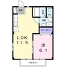 ニュ－シティ大谷（熊谷市村岡） 1LDKの間取り