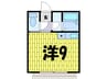 アローヒルズ一号館（深谷市岡部） 1Rの間取り