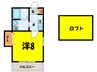 レジデンスTM宮前町（熊谷市宮前町） 1Kの間取り