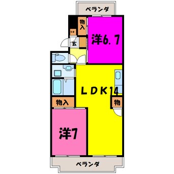 間取図 行田ハイツ（行田市宮本）