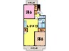行田ハイツ（行田市宮本） 2LDKの間取り