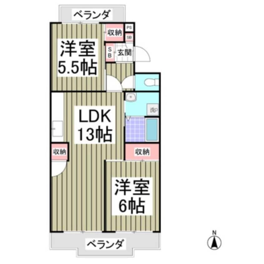 間取図 行田ハイツ（行田市宮本）