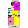 行田ハイツ（行田市宮本） 2LDKの間取り