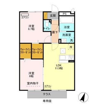 間取図 グラン・エスポワールⅡ（熊谷市佐谷田）