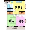 ハイツＵＳＡ（深谷市上柴町東） 2DKの間取り