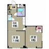 マンションタカノ（熊谷市平戸） 2DKの間取り