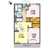 コンフォール（熊谷市籠原南） 2LDKの間取り