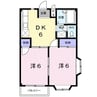 メリーハイツ（行田市門井町） 2DKの間取り