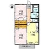 レディアンス熊谷（熊谷市中西） 2LDKの間取り