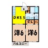 ドリームハイツ（佐谷田） 2DKの間取り