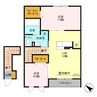 サンリバー（熊谷市新堀） 2LDKの間取り
