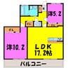 APL Ⅰ（アルムプレミアムリビング Ⅰ） 2LDKの間取り