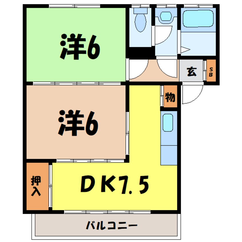 間取図 永田マンション（熊谷市拾六間）