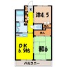 高崎線/籠原駅 徒歩7分 4階 築25年 2DKの間取り