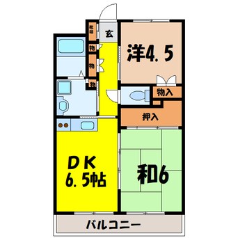 間取図 高崎線/籠原駅 徒歩7分 4階 築25年