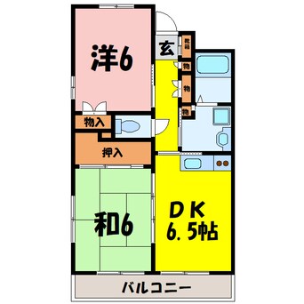 間取図 高崎線/籠原駅 徒歩7分 3階 築25年