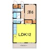 南原エコーハイツ（熊谷市別府） 1LDKの間取り