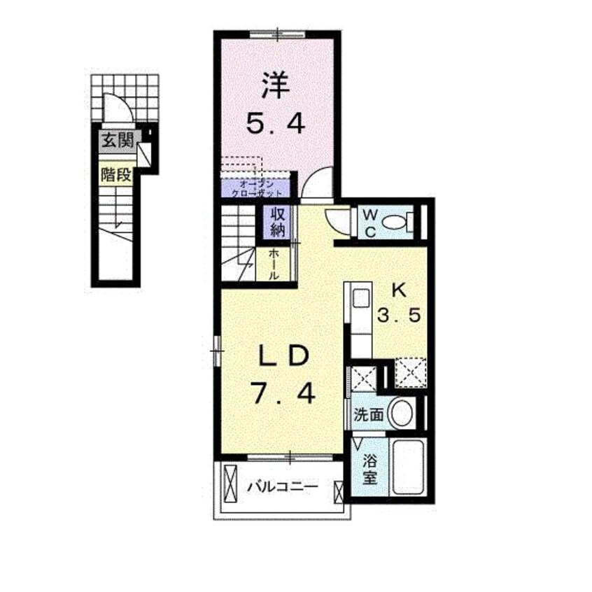 間取図 メゾンイーストセブン（深谷市上柴町東）1-020813001