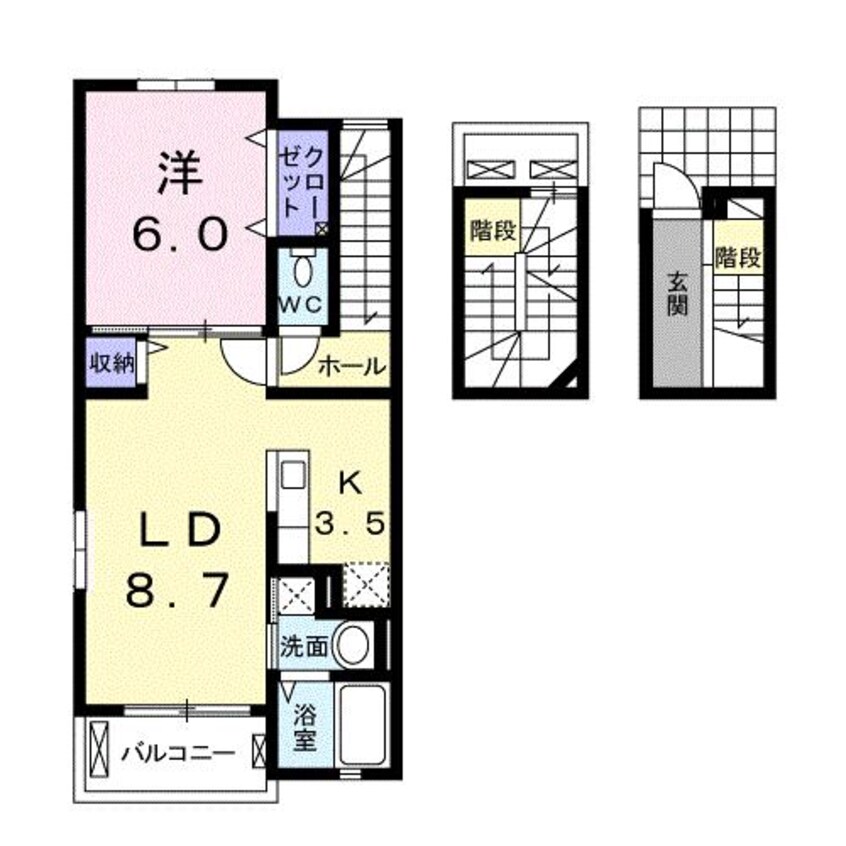 間取図 メゾンイーストセブン（深谷市上柴町東）1-020813001