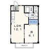 鳳凰21（熊谷市妻沼） 1LDKの間取り
