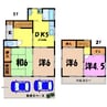 熊谷市新堀貸家（熊谷市新堀1068-21） 4DKの間取り