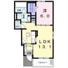 アイビーロード（深谷市萱場） 1LDKの間取り