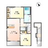 ルミナス（深谷市岡）　42-0274 2LDKの間取り