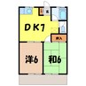 エトアール畑 【１F】（熊谷市新堀） 2DKの間取り