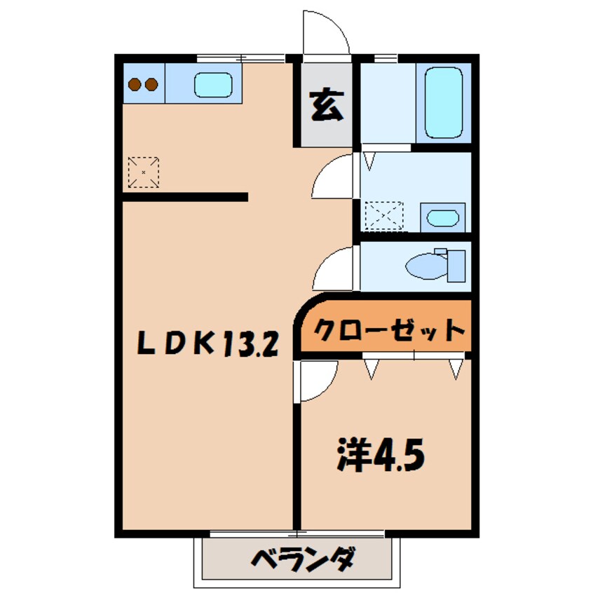 間取図 シティハイムジュエリーB