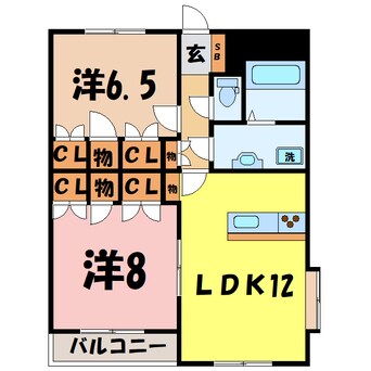間取図 エクセレンスⅡ（深谷市原郷）